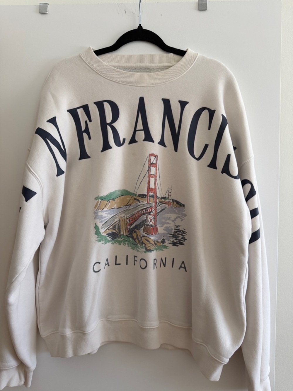 Abercrombie & Fitch Cream Soft A&F Fleece Pullover